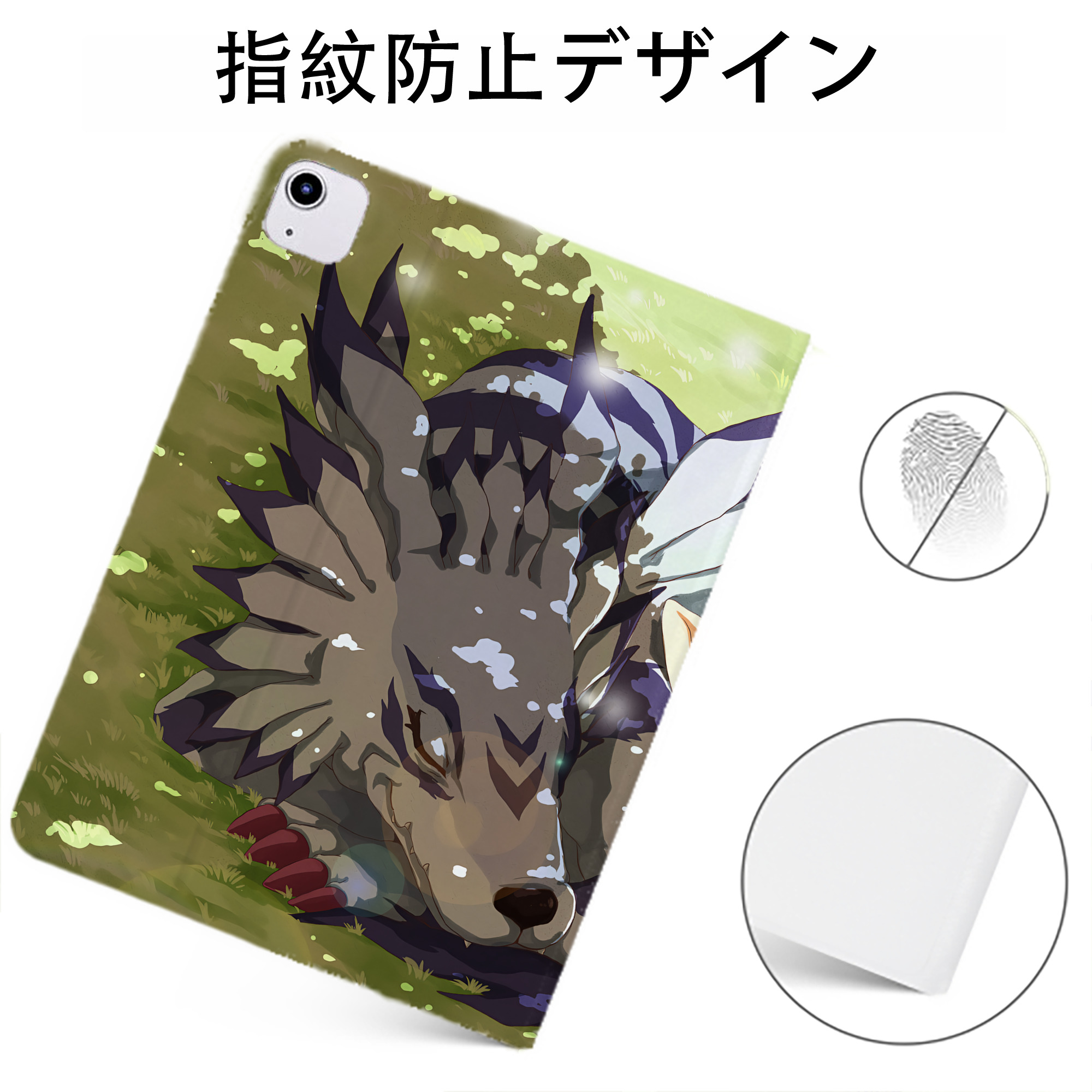 （画像用） Digimon デジタルモンスター/デジモン IPadケース ペンホルダー付き ブックスタイルデザイン